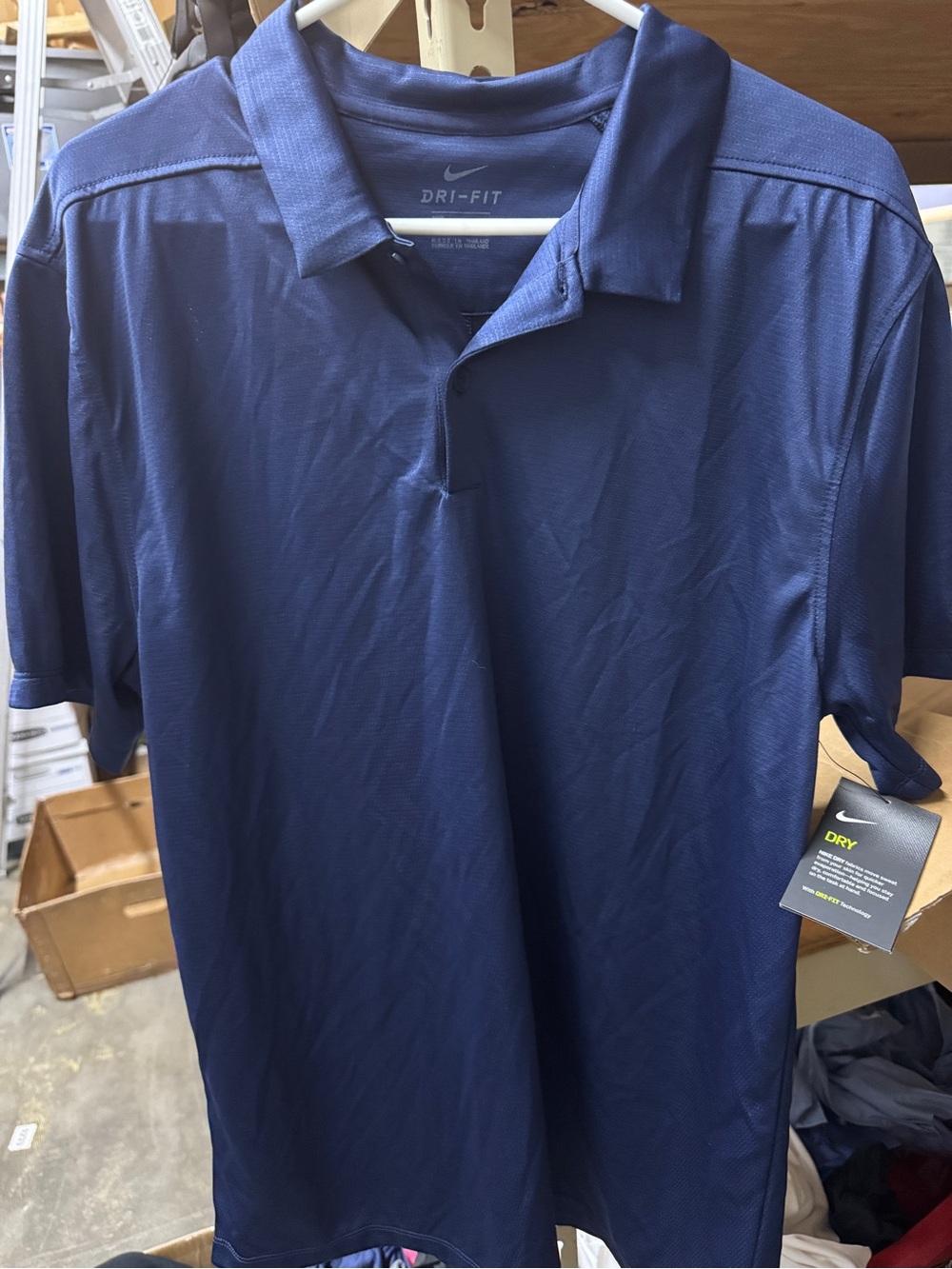 Nike Dri-FIT Men's Dark Blue Polo Shirt